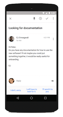 Gmail Inbox Smart Reply